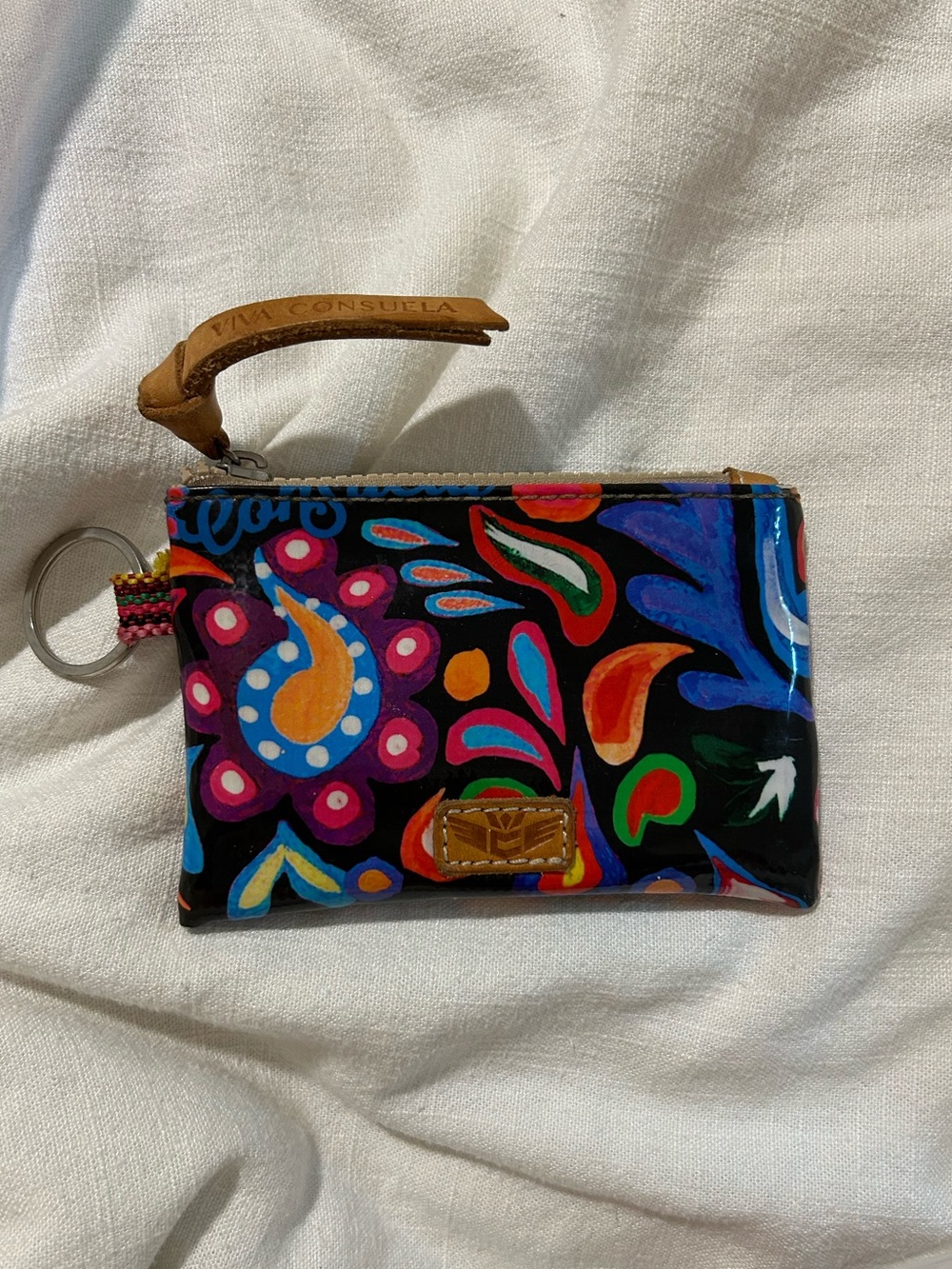 Consuela Colorful Floral Zip Pouch